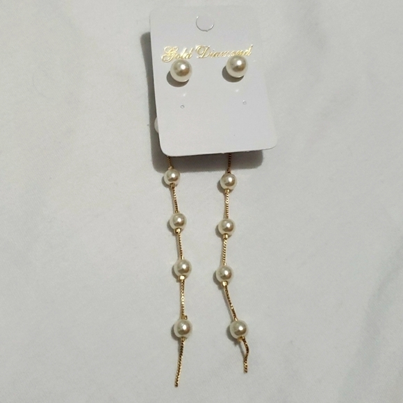 Pearls with 18K Gold Plated Earrings - Picture 1 of 4